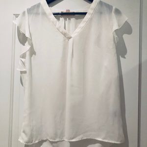 Philosophy blouse with ruffled sleeve